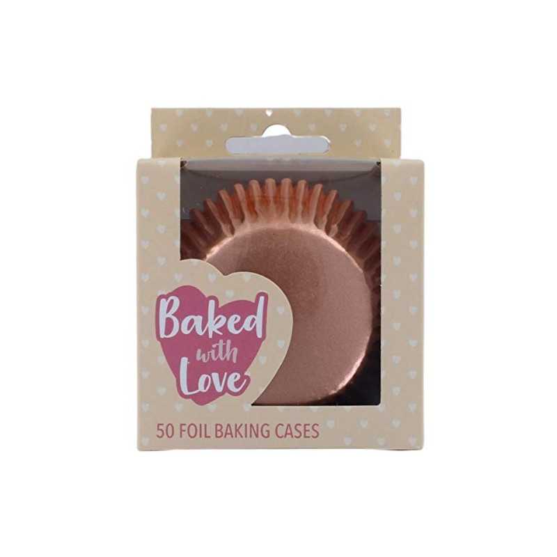 Baked With Love Foil Baking Cases, Cups, Greaseproof Cupcake Cases,