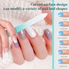 2-Pack Mini Glass Nail File with Case for Natural Nails,2mm