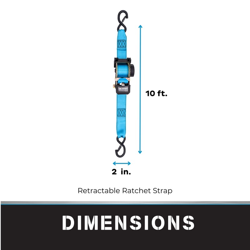 Tie Down 2 in. x 10 ft Blue Heavy Duty