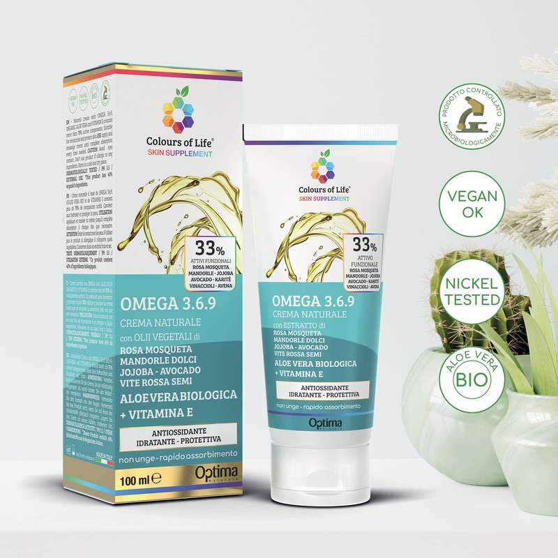Optima Naturals Colours Of Life Omega 3.6.9 Cream 33% Moisturises,
