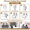 HONGYUETECH Suction Cup Shower Caddy, Removable Plastic Shower Shelf with