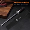 PAUDIN 10 Inch Honing Steel, Knife Sharpening Steel, Professional Carbon