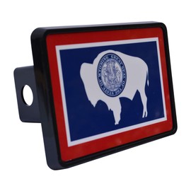 Rogue River Tactical Wyoming State Flag Trailer Hitch Cover Plug WY