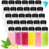 Xuyyicao 30 Pcs 2oz Plastic Juice Bottles with Caps,Reusable Clear