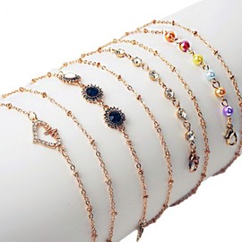 Premium Accent Mask Strap & Glasses Chain (4 Styles) - Fashion Necklace & Eyeglass Holder Mask Strap Rainbow 4ea