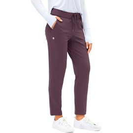 G Gradual G Gradual Women's Pants with Deep Pockets 7/8 Stretch Sweatpants for Women Athletic, Golf, Lounge, Work (Wine Red, 3X-Large)