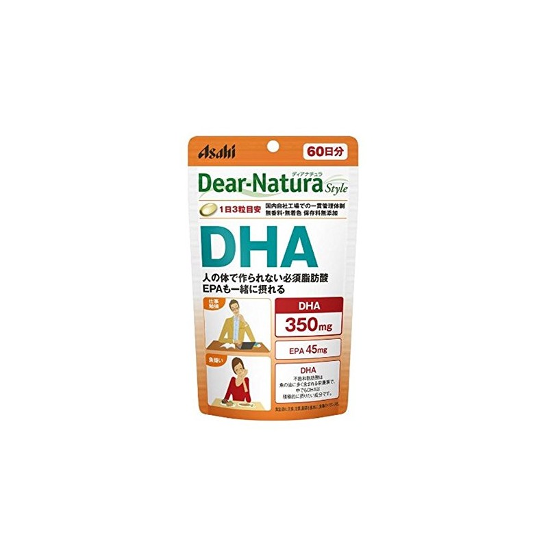 Asahi Group Foods Dear Natura Style DHA, 180 Tablets (60
