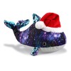 DolliBu Santa Whale Stuffed Animal Plush Toy - Space Sequin