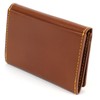 Kitamura ZH0484 Nume Leather Business Card Holder, Brown/Yellow Stitch [Brown]