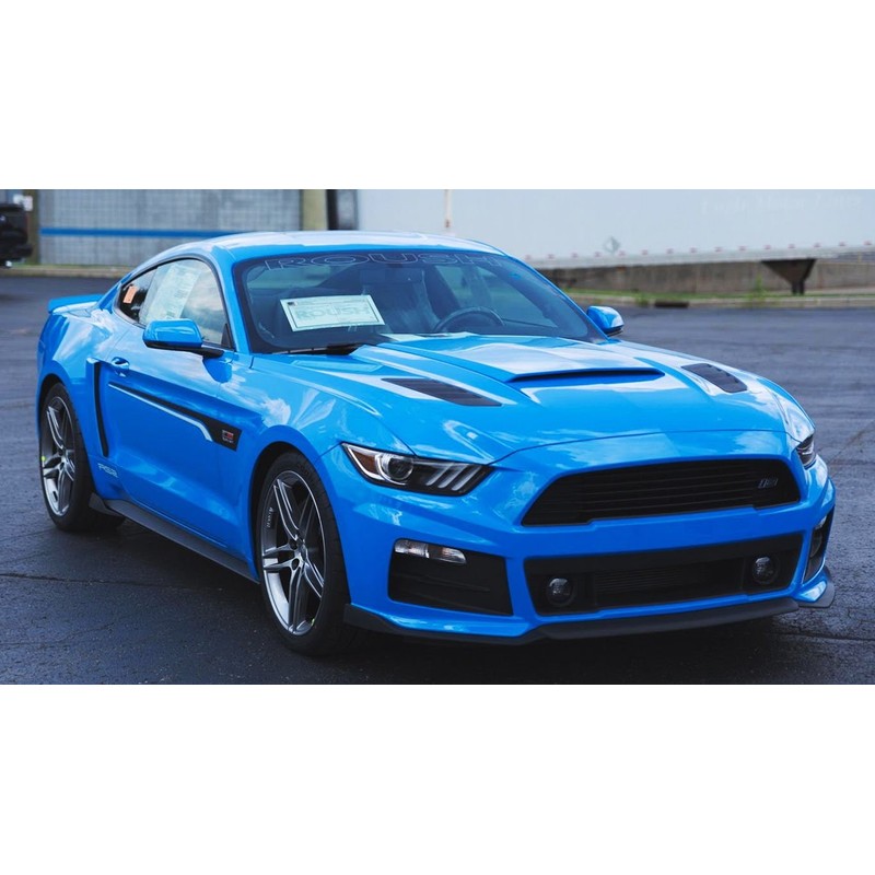 2015-2020 Mustang Roush Coupe Painted Rear Wing Spoiler Grabber Blue