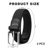 YOYEAH 2 Stück Elastischer Gürtel Herren - Stretchgürtel Flechtgürtel ohne
