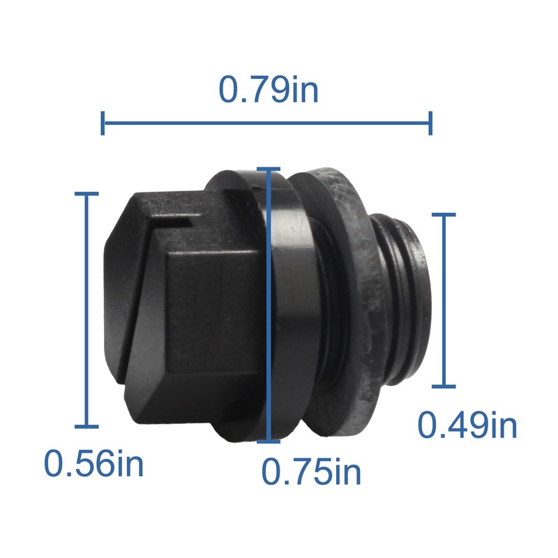 SPX1700FG Pool Pump Pipe Plug Drain Plugs with Gaskets 2-Pack