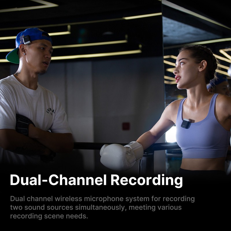 Ulanzi AM18 Wireless Lavalier Microphone System Audio with Long Battery