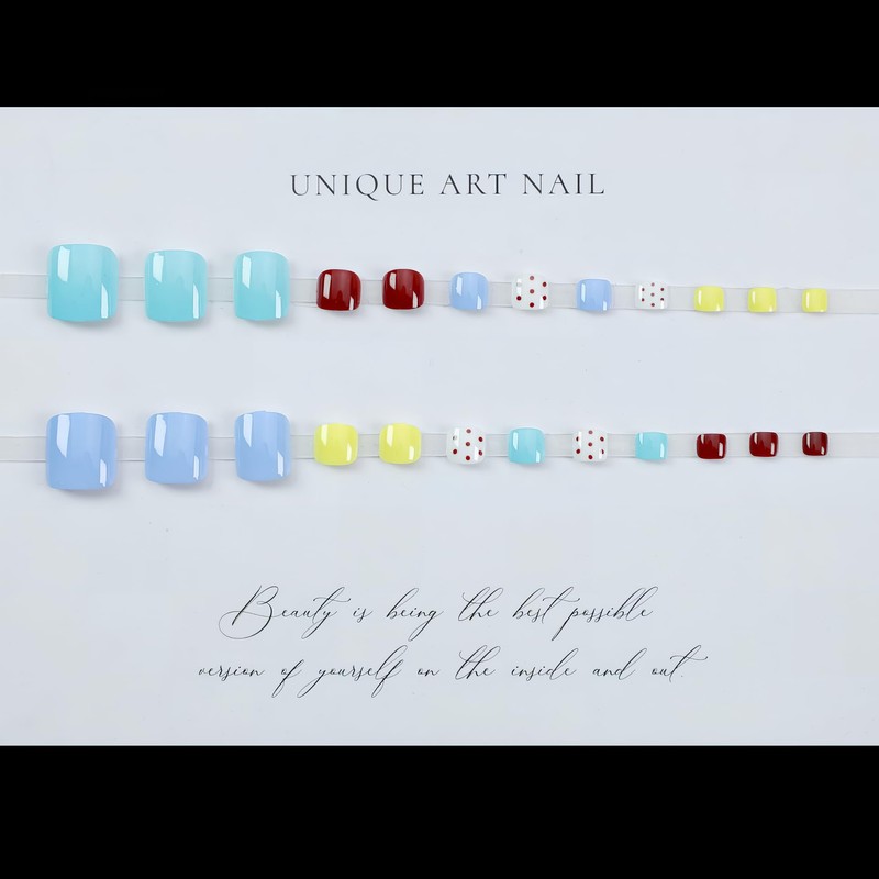 [NEURAD]ネイルチップ 足用 24枚入 フットネイル フットネイルチップ 足用ネイルチップ マグネット 夏 付け爪 猫目石