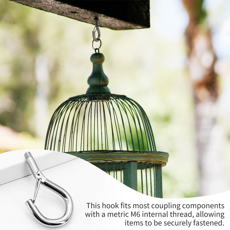 Screw Hooks, M6 Hooks for Screwing - Ceiling Hooks, Screw