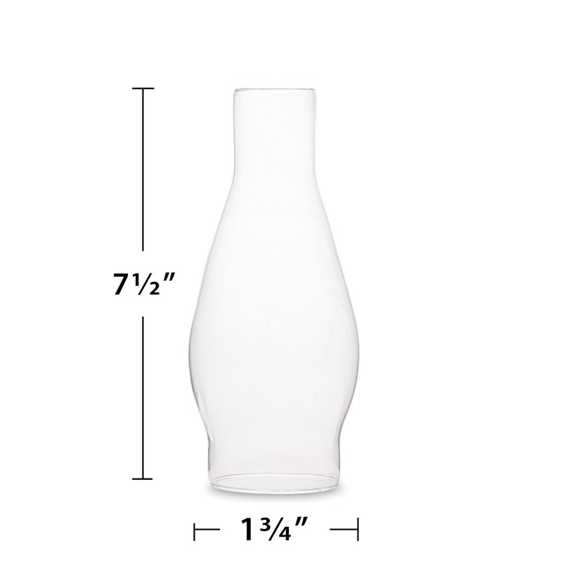 Lamplight Replacement Hurricane Oil Lamp Chimney – 7.75" Glass Chimney