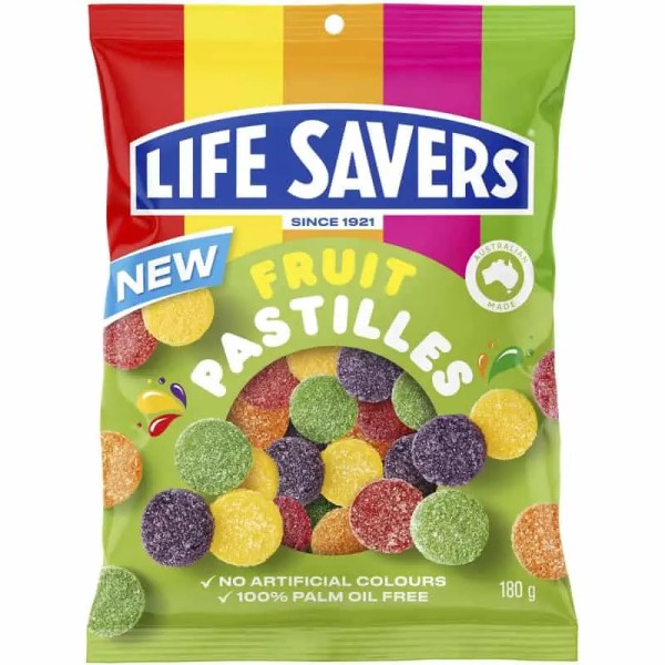 Life Savers Bulk Lifesavers Fruit Pastilles Bag 180g ($4.99 each x 12 units)