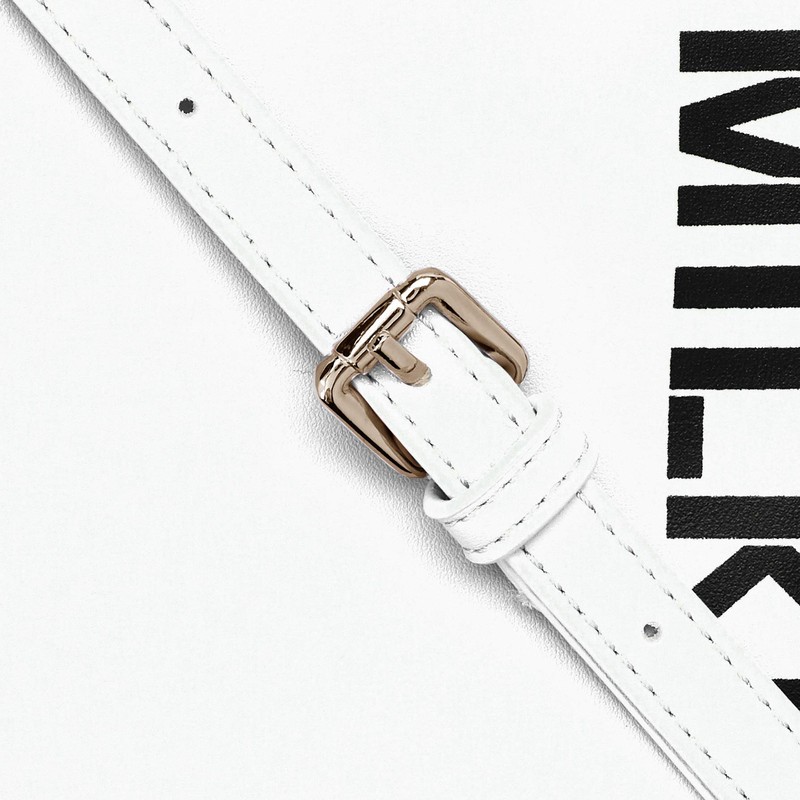 Milkfed 103203053004 Tote Bag FAUX LEATHER MINI SHOULDER TOTE, white