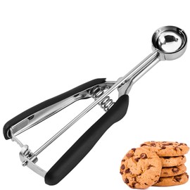 JUNADAEL J Mini Cookie Scoop, 2 Teaspoons/ 10 ml (1/3 oz) Cookie Dough Scoop, Cookie Scoop for Baking, Comfortable Grip, Non-Slip
