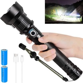 Bell Rechargeable LED Flashlight High Powerful Lumens Waterproof Flash Torch Light USB Rechargeable LED Tactical Torchlight Flashlight with Zoom…