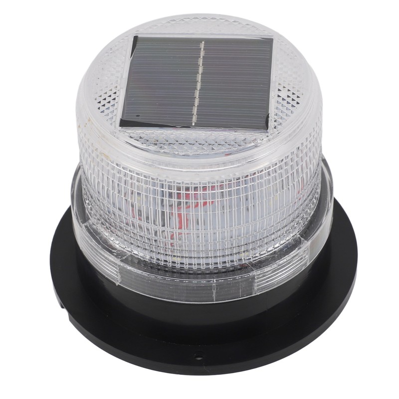Solar Beacon Light Caution Light 8 LED Dusk to Dawn