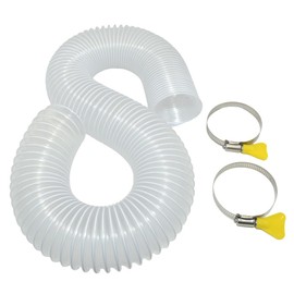 VARMHUS 2-1/2" X 5" Pvc Dust Collection Hose, Puncture Resistant Pvc Hose with 2 Thumbscrew Clamp,Flexible Vacuum for dust collection systems (2-1/2" X 5")