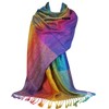 GFM Silky Feel Rainbow Pashmina Style Scarf in Paisley Or