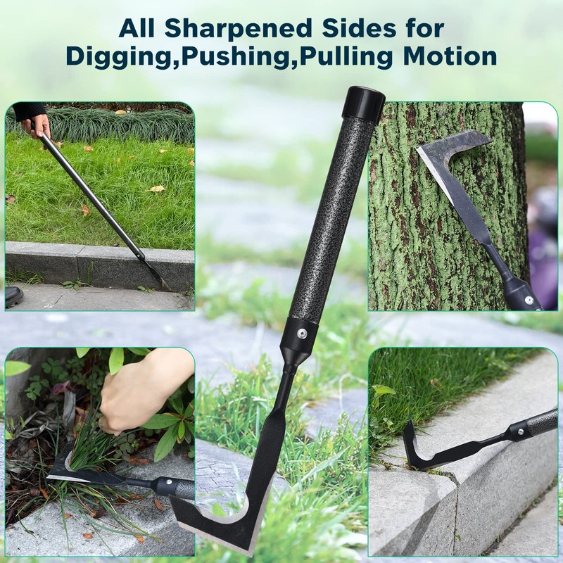 Lilyvane Crack Weeder, Manual Crevice Weeding Tool Weed Puller with
