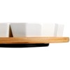 SOUJOY 11'' Lazy Susan Serving Tray, Porcelain Appetizer Divided Serving