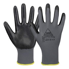 Hase Superflex Grip Safety Gloves Size 10 Polyester / Nitrile