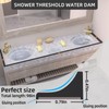 67Inch Collapsible Shower Threshold Water Dam Barrier, Self Adhesive Silicone
