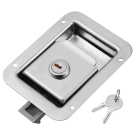 Stainless Steel Paddle Handle Toolbox Lock Paddle Latch Flush Mount Paddle Latch with Keys for Trailer Auto Special Vehicle Toolbox