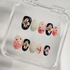 Handmade Press on Nails Almond Short 3D Floral Thick Acrylic