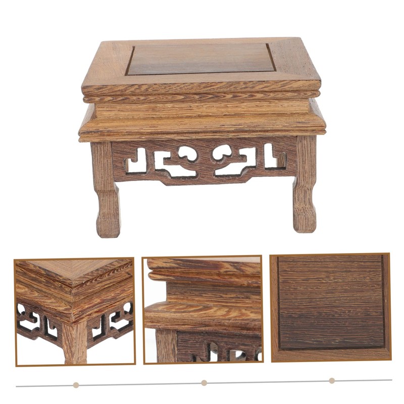 CAXUSD Wooden Planter Stand Rustic Flower Pot Holder for Home