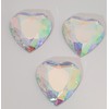 MajorCrafts 12pcs 30mm Flat Back Large Heart Acrylic Rhinestones Craft