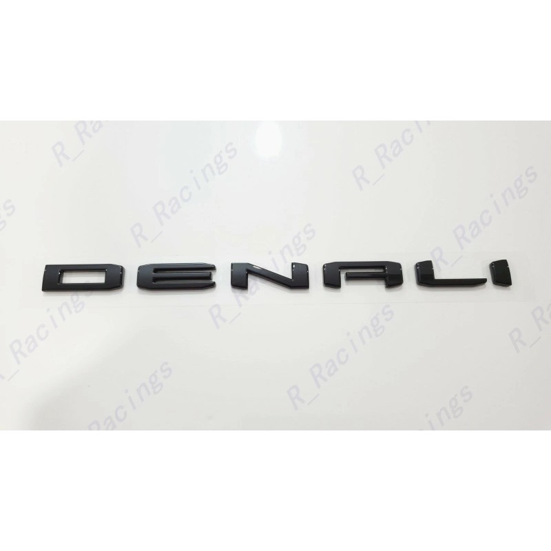 GMC 1pc Gloss Black Rear DENALI Emblems Letters Fit 2021-2023