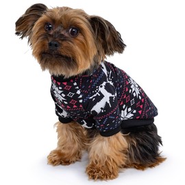 Rocky Thermal Jacket Clothes Fleece Lined Sweater for Dogs, Puppies, Warm Coat Bodysuit Onesie One Piece Vest Pet Jammies with Leg Warmers for Small, Medium, Large Dogs Cats (Christmas, X-Large)