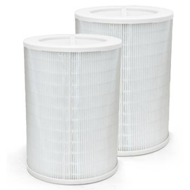 Nispira 12010 3-in-1 True HEPA Activated Carbon Filter Replacement for Clorox Large Air Purifier 11010 & 11011 | Removes Smoke, VOCs, Odor | 2 Packs