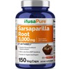 NusaPure Sarsaparilla Root 3000mg | 150 Veggie Caps | Non-GMO,