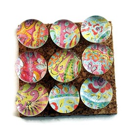 Push Pins for Memo Board in Lollipop Set of 9 (P79)