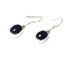 Lapis Lazuli Earrings 925 Sterling Silver (LLE2103161), Sterling Silver, Lapis