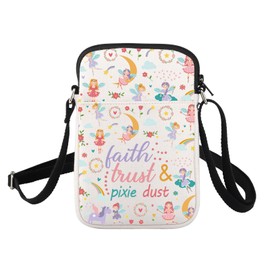 ENSIANTH Fairy Crossbody Bag Faith Trust and Pixie Dust Fairy Lover Gifts Small Crossbody Cell Phone Purse Shoulder Wallet Bag (24629 Fairy C)