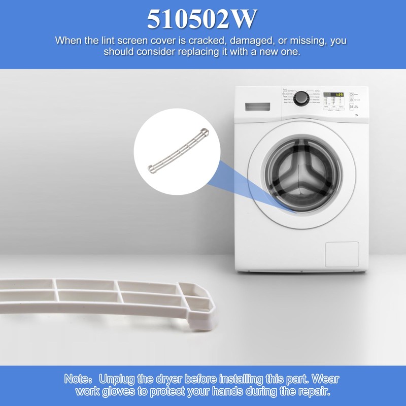 510502W Cover Lint Filter for Dryer