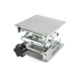 QWORK® Lab Jack Stand 4" x 4" Stainless Steel Router Lift Scissor Lift for Chemical Instrument Support Load Capacity 5KG
