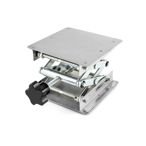 QWORK® Lab Jack Stand 4" x 4" Stainless Steel Router