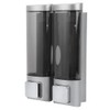 200MLx2 Silver DoubleHead Soap Dispenser WallMounted Manual Shampoo Dispensers