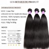 Brazilian Hair Extensions 2 Bundles Straight Hair 50g/Bundle (100g Total),