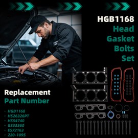 Engine Head Gasket Set with Bolts Kit,for Jeep Wrangler 3.8L 2007 2008 2009 2010 2011,OE HGB1168,HS26326PT