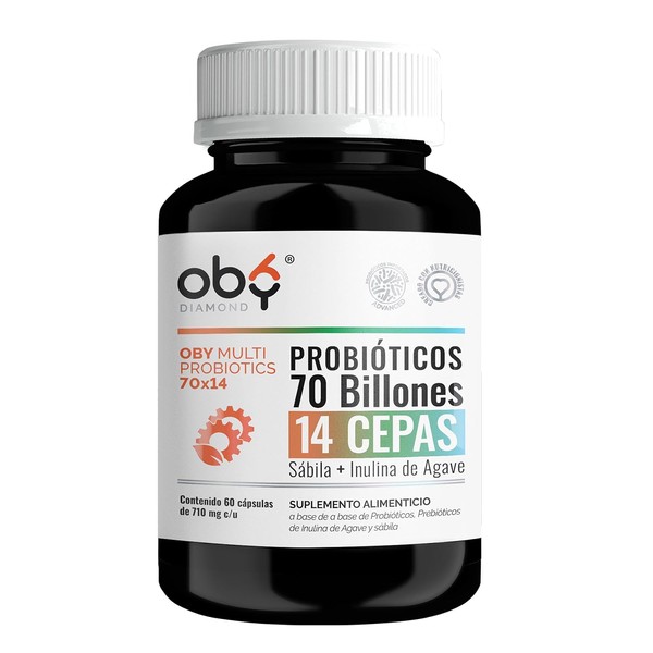 Probioticos 70 Billones de 14 Cepas + Prebioticos Inulina de
