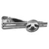 Sloth Face Round Tie Bar Clip Clasp Tack - Silver